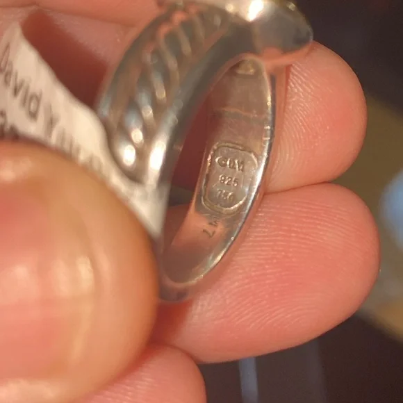 Authentic David Yurman 18k Gold & Sterling Silver Diamond Ring Rings